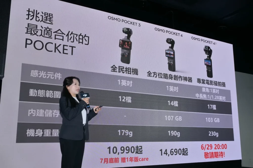 DJI Osmo Pocket 產品線完整佈局，滿足市場多元的拍攝設備需求