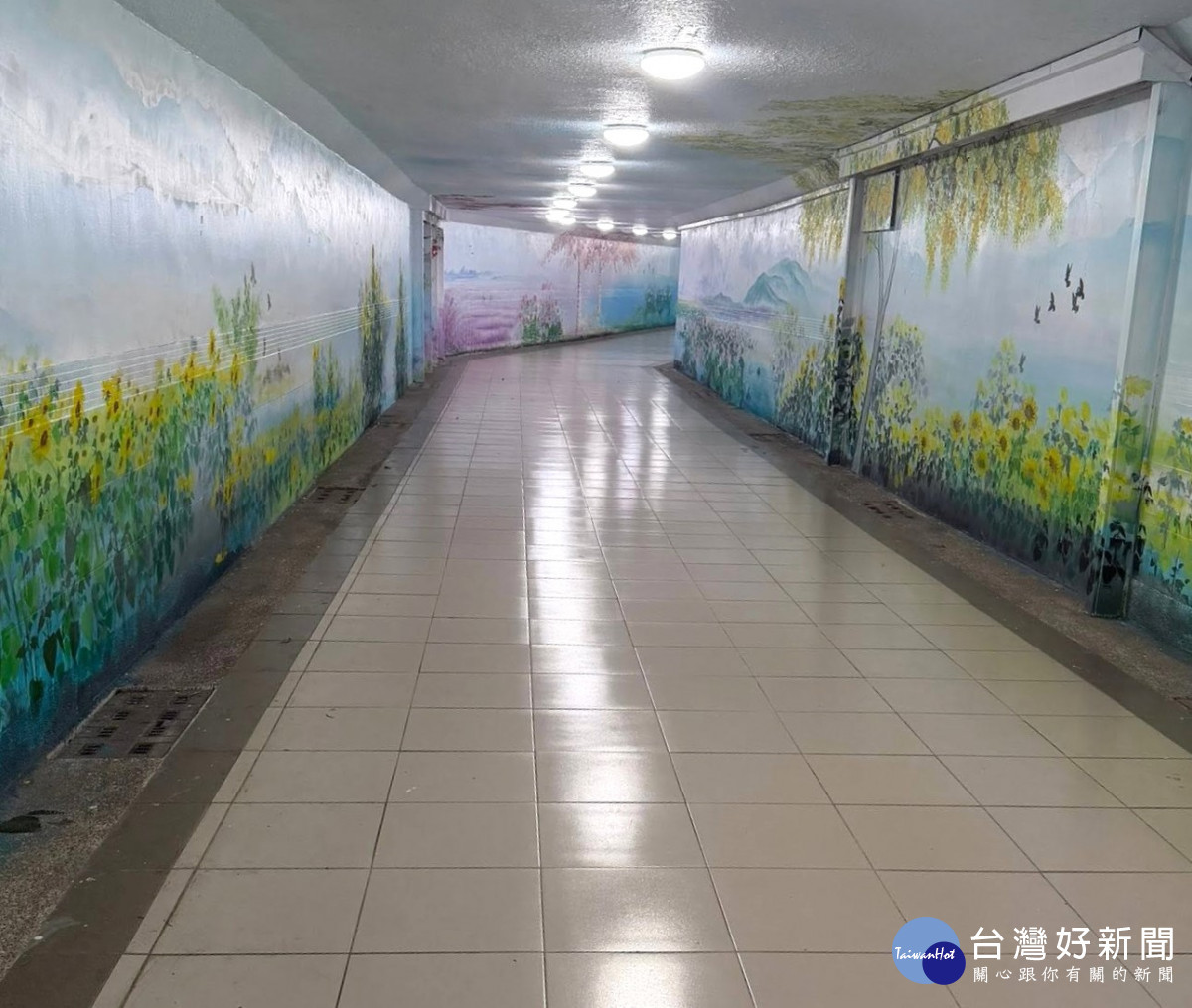 楊梅區人行地下道翻轉為充滿藝文氣息的社區新亮點。
