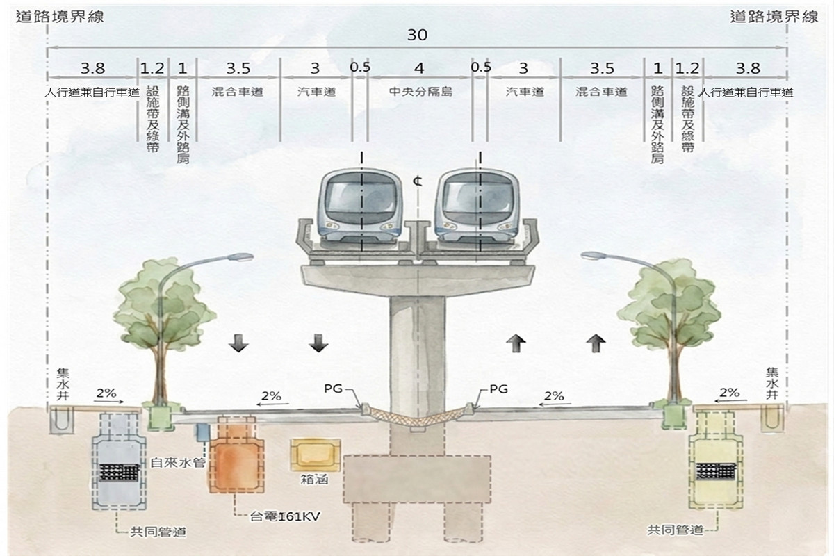 新闢道路示意圖。