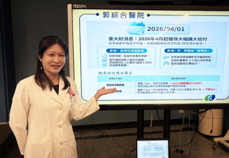 台南郭醫立體定位放療精準抗癌納健保