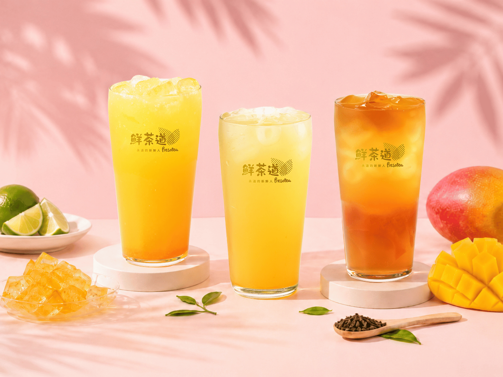 鮮茶道推出三款芒果系列新品，果香結合茶韻打造盛夏限定風味。（圖 / 由品牌提供）