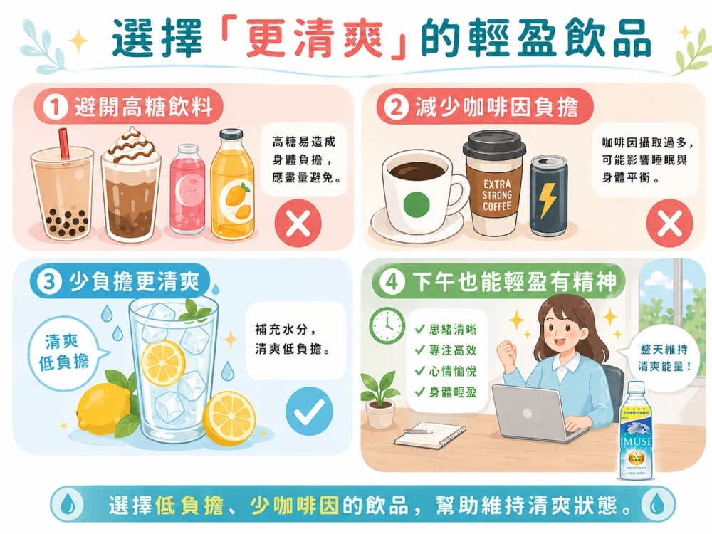 ▲戒掉對高糖飲料的依賴，選擇「更清爽」的輕盈飲品。