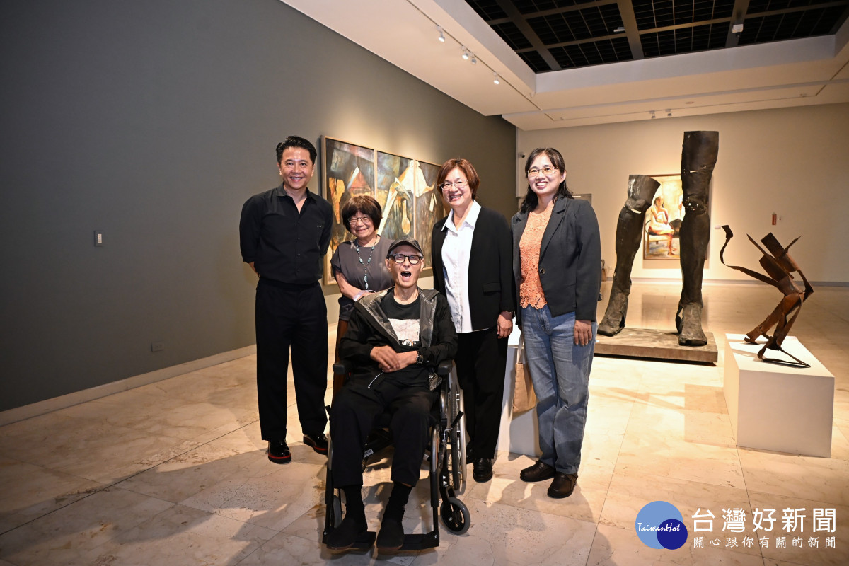 返鄉首展《轉身之後》，雕塑大師林良材以鋼鐵刻畫生命韌性。圖／彰化縣政府提供