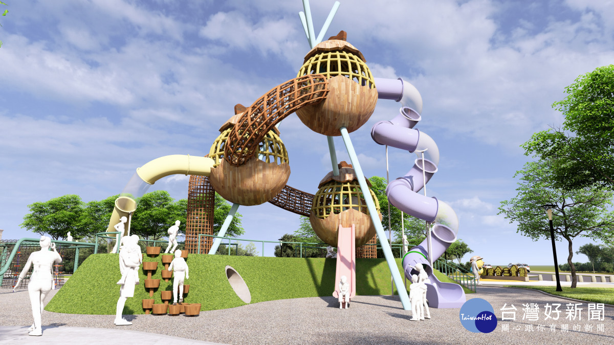 雞蛋王國變身親子新樂園！彰化首座雞蛋主題公園（模擬圖）落腳芳苑。圖／彰化縣政府提供