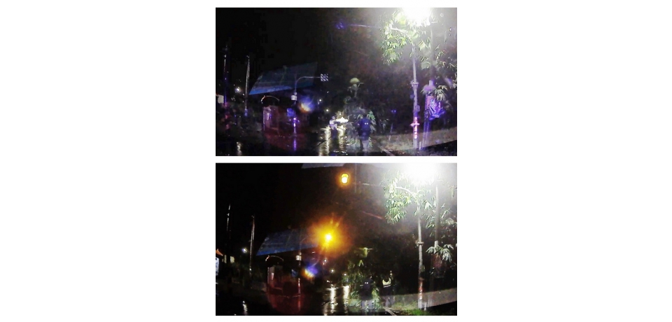 竹林倒塌阻交通 斗南警冒雨即時排除恢復道路通行