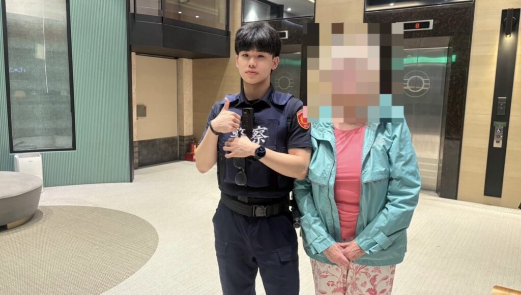 美國籍女子對警方第一時間察覺給予協助表示感謝。(圖/記者薛秀蓮 翻攝)