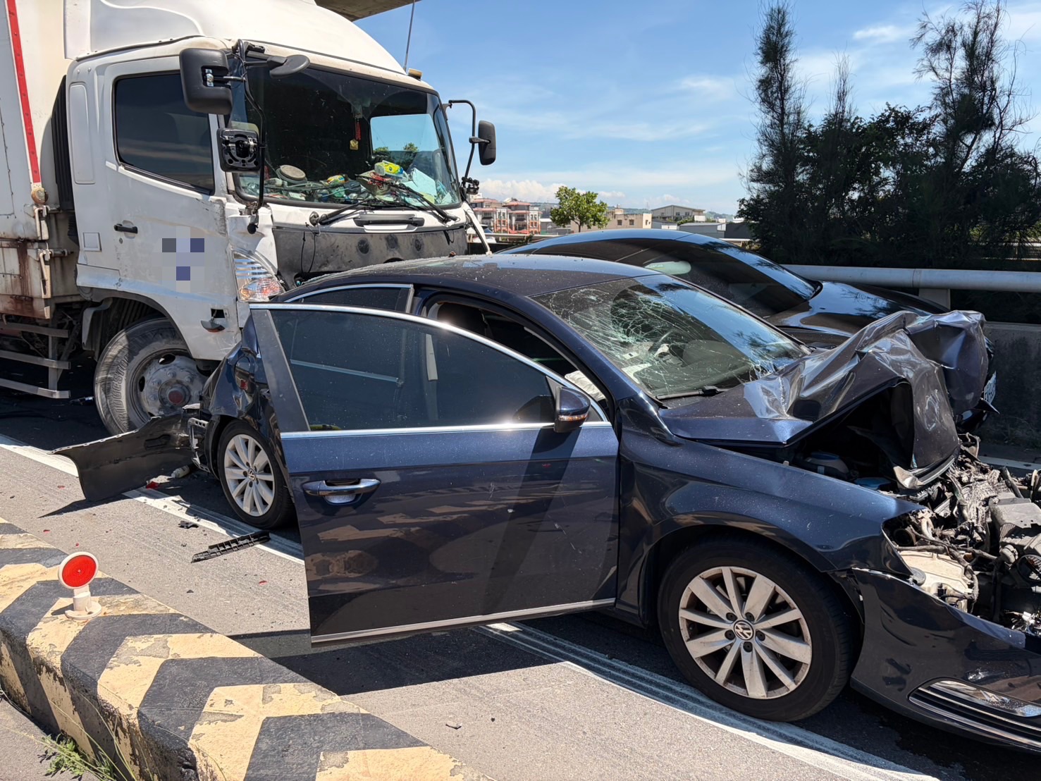 台中龍井5車事故釀6人受傷 向上路八段一度影響交通全數送醫