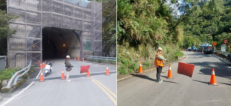 台20線碧山隧道路段因施工 實施雙向交通管制