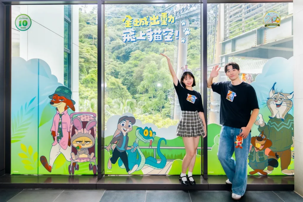 貓空纜車全線換上《動物方城市》主題新裝