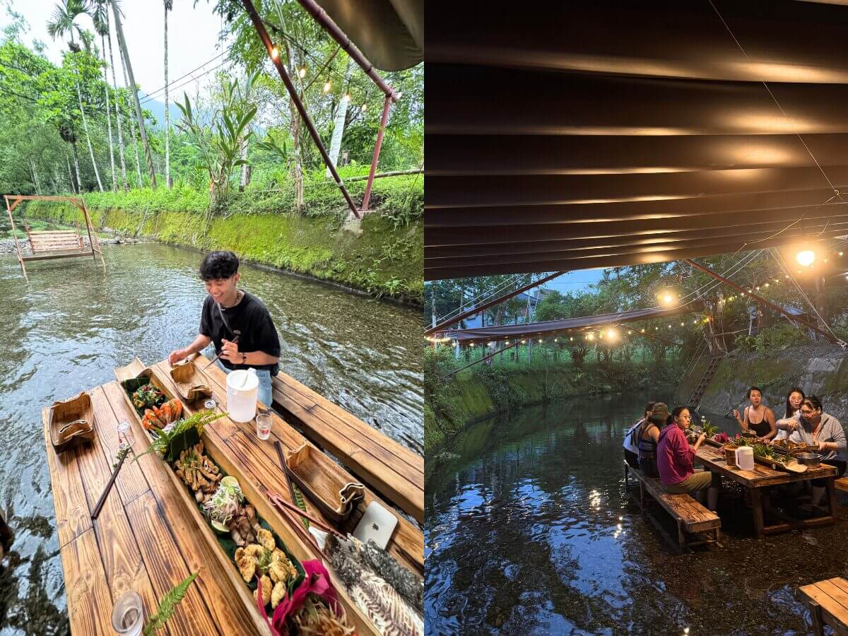 花蓮景點|夏天避暑新玩法!全台最狂流水席就在這,馬太鞍河上餐桌體驗、濕地生態導覽