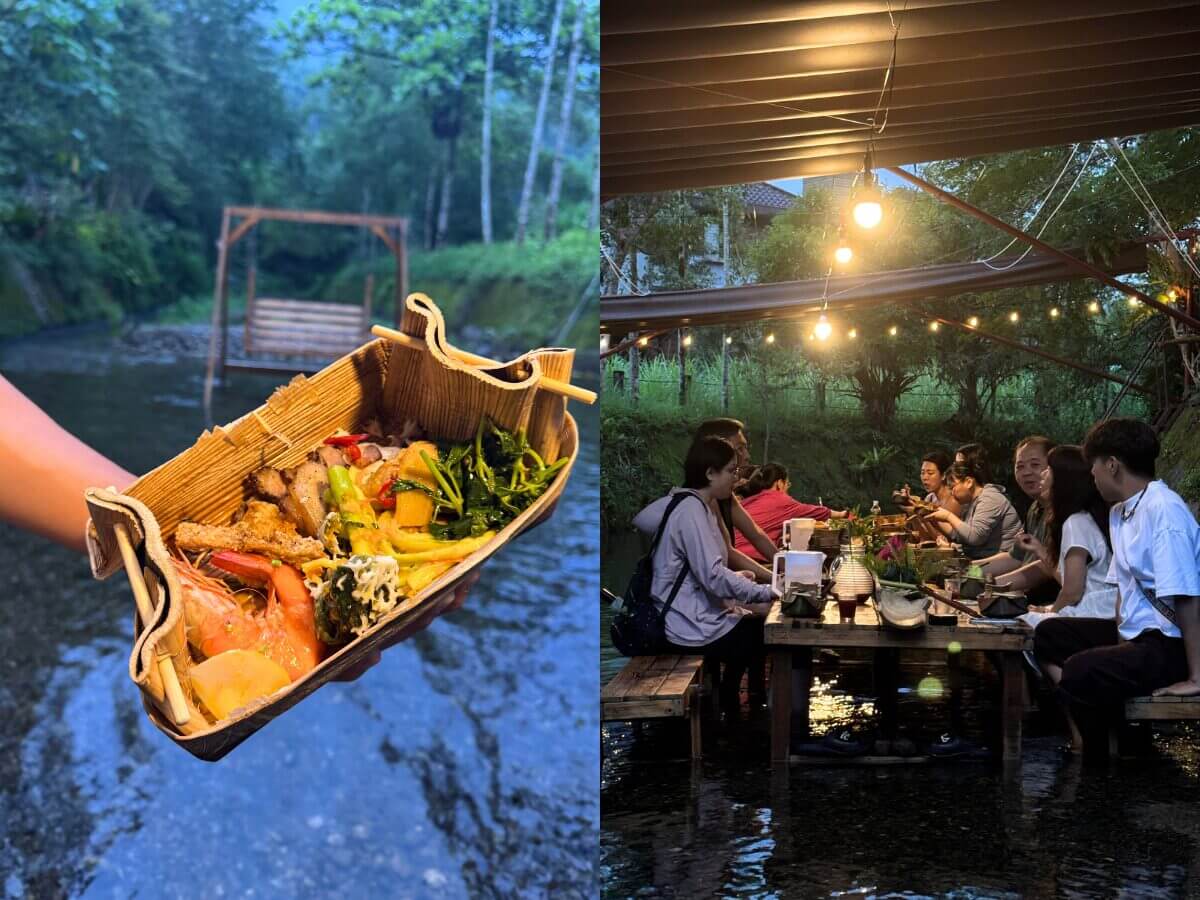 花蓮景點|夏天避暑新玩法!全台最狂流水席就在這,馬太鞍河上餐桌體驗、濕地生態導覽