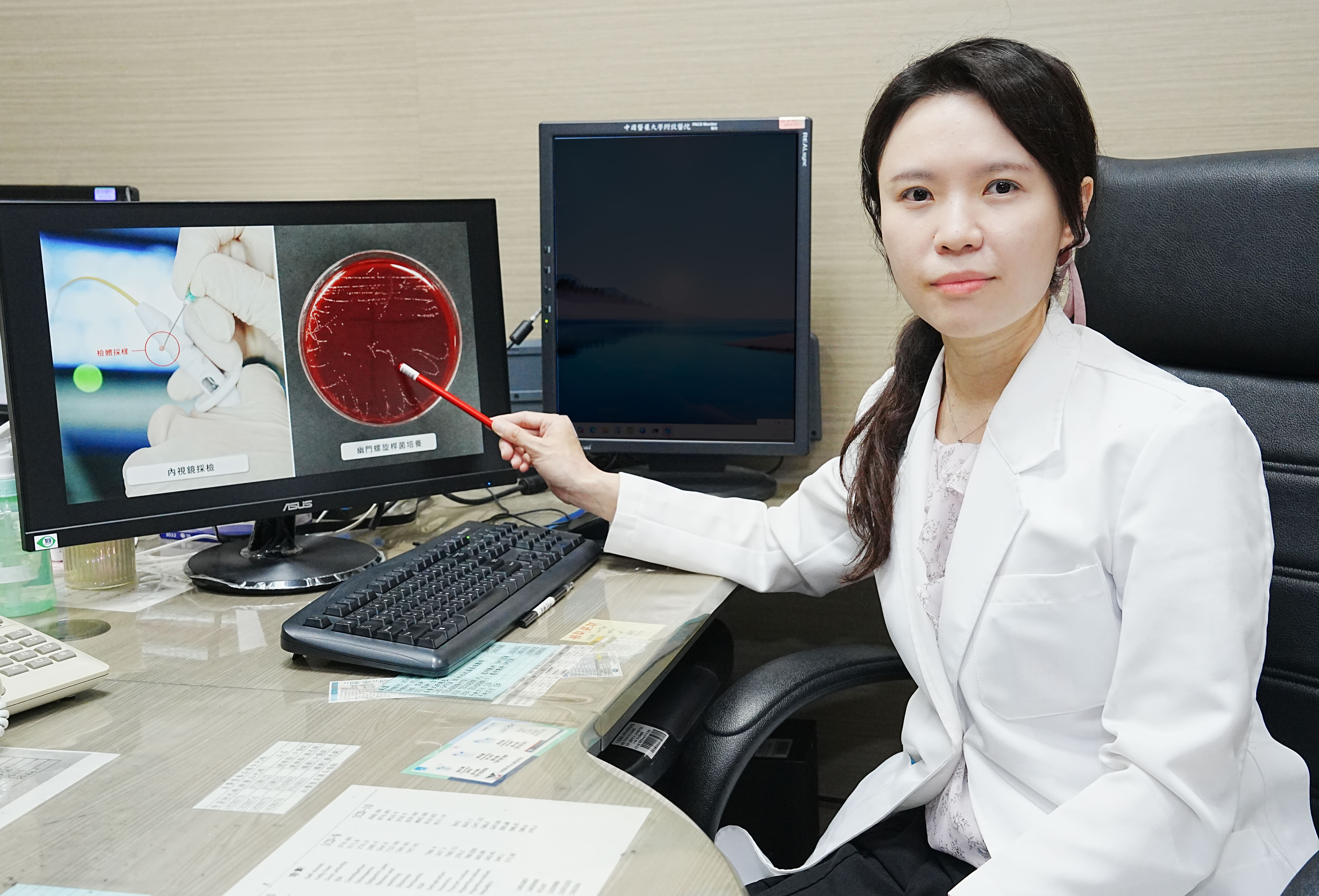 林女士因幽門螺旋桿菌感染三次除菌治療失敗，轉診至中醫大附醫後接受個人化治療，成功根除感染。