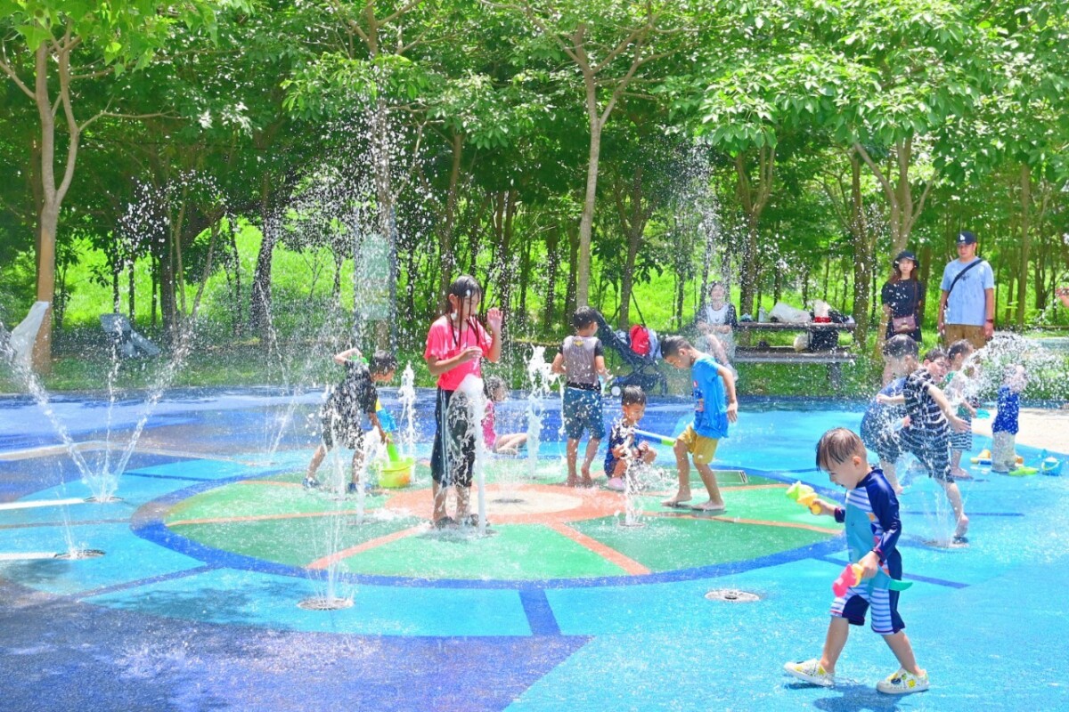 ▲暑假親子藝文音樂戲水一次玩透透,中科公園戲水區將於7月4日開放。(圖/記者顏淑娟翻攝)