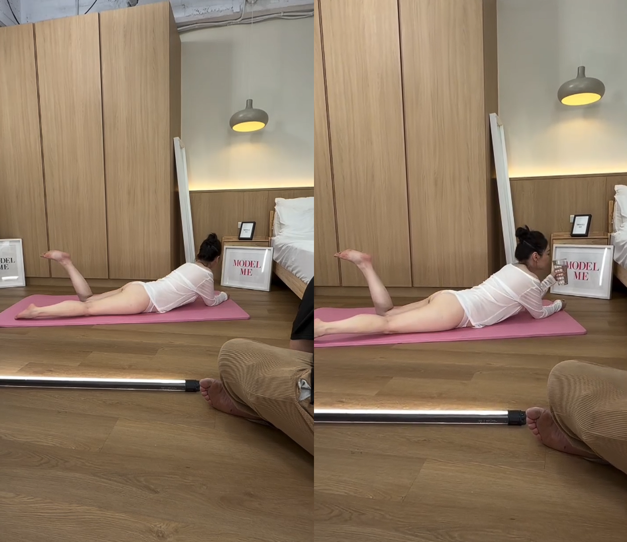 王俐人拍寫真,嘗試平常不會穿的服裝風格。(圖/翻攝王俐人IG)