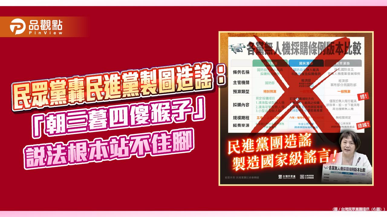 民眾黨轟民進黨製圖造謠：「朝三暮四傻猴子」說法根本站不住腳