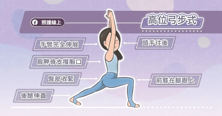 8. 高位弓步式(High Lunge)