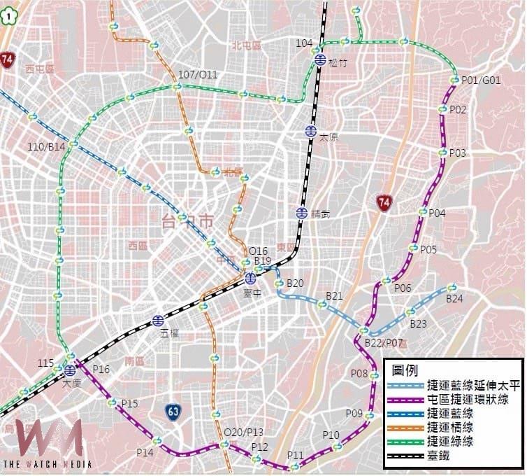 藍線開工、紫線接力　中市提前布局屯區捷運環狀線 打造完整捷運路網