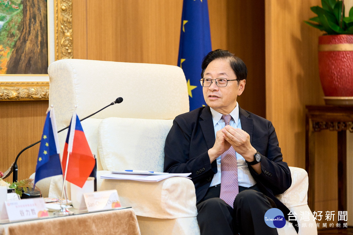 桃園市長張善政期待未來能夠與在智慧科技領域位於全球領先地位的歐盟展開交流。<br /><br />