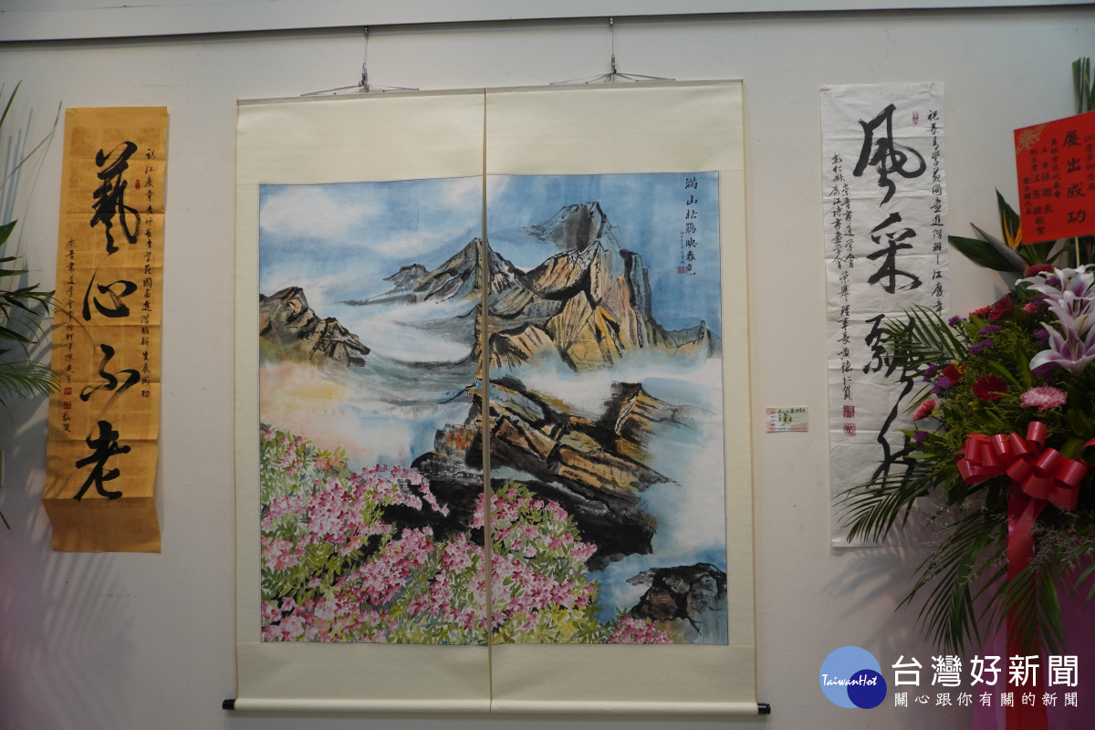 從塗鴉到大器格局，「長青藝采」水墨師生聯展璀璨登場。圖／彰化市公所提供