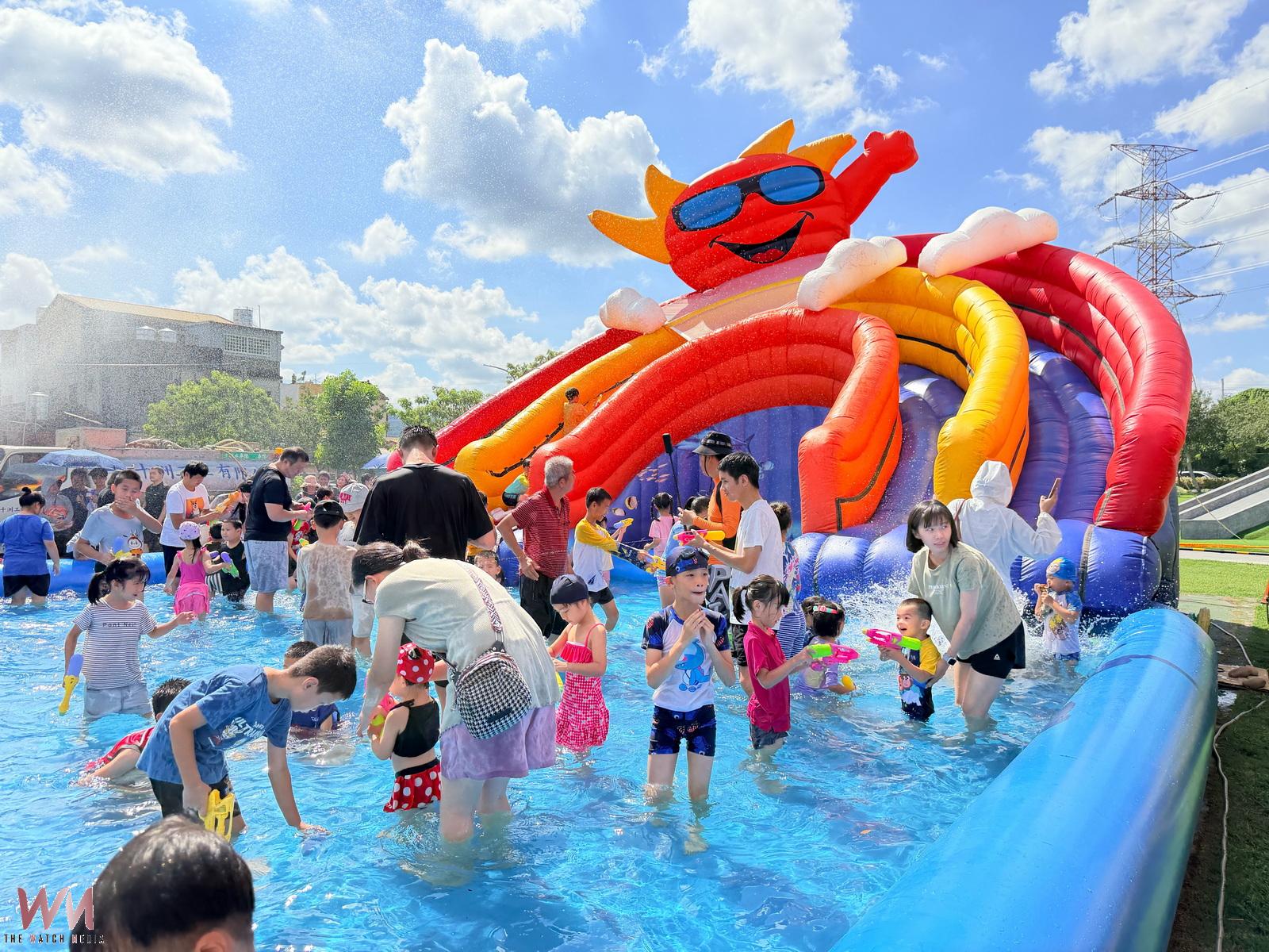 (有影片)/社頭里樂公園夏日玩水派對 「濕背秀」清涼開戰 - https://www.watchmedia01.com