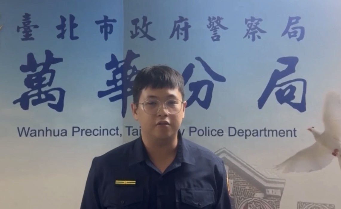 萬華分局西門町派出所副所長陳祈佑案情說明。（圖／記者 趙靜姸翻攝）