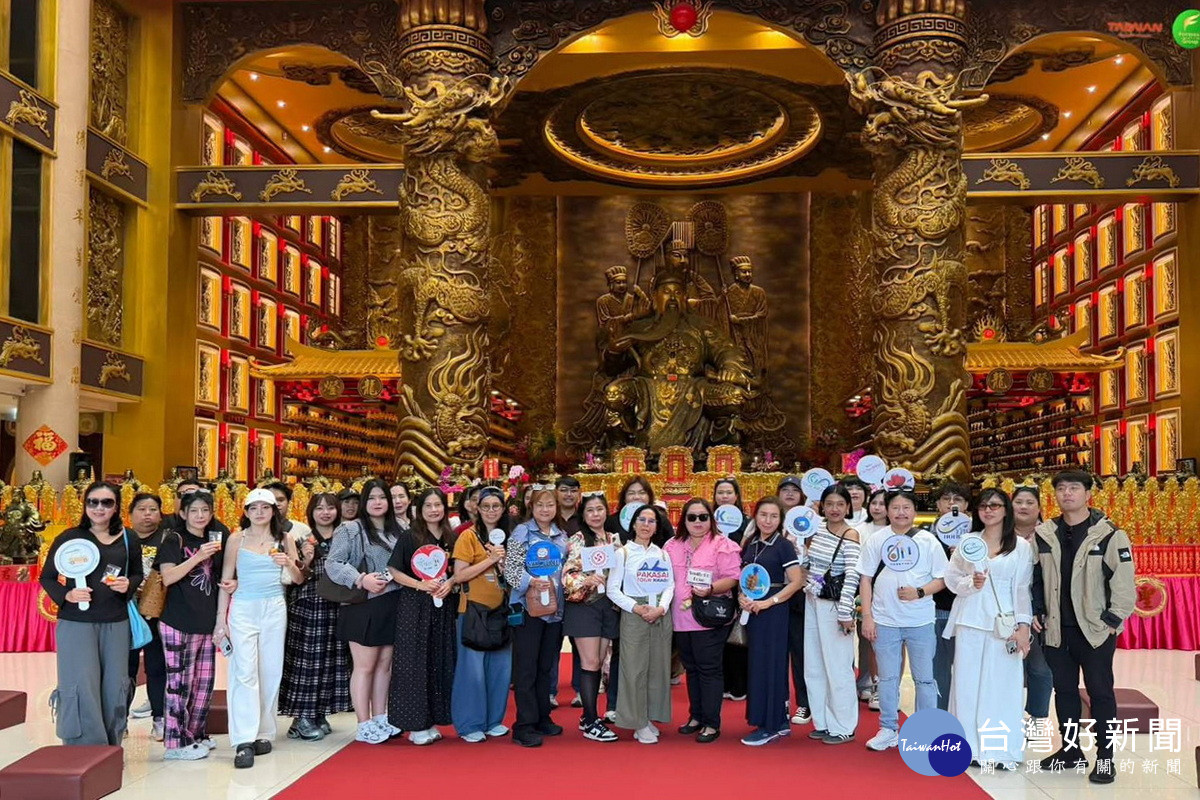 泰國旅行業者走訪桃園威天宮，體驗宗教文化特色。<br /><br /> 
