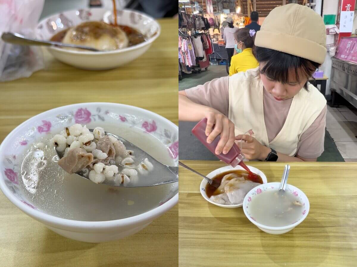 高雄楠梓美食|300元吃爆德民黃昏市場!阿Q肉圓+王炸地瓜球+超便宜麻吉口袋名單