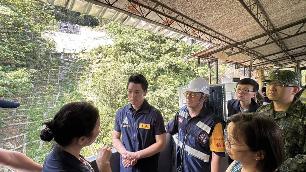 ▲臺北市長蔣萬安視察防颱整備情形。