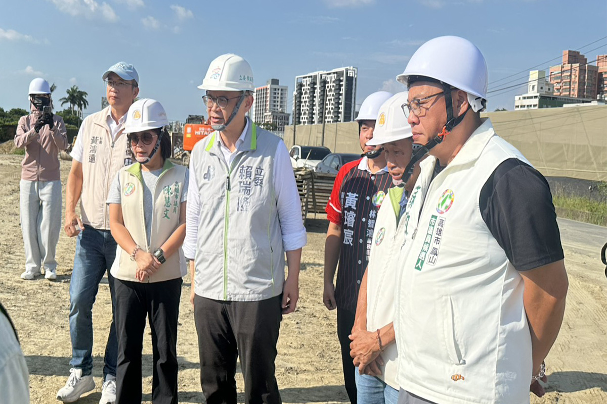 颱風逼近超前部署　陳慧文巡視鳳山八德滯洪池　籲加速整備提升防洪量能