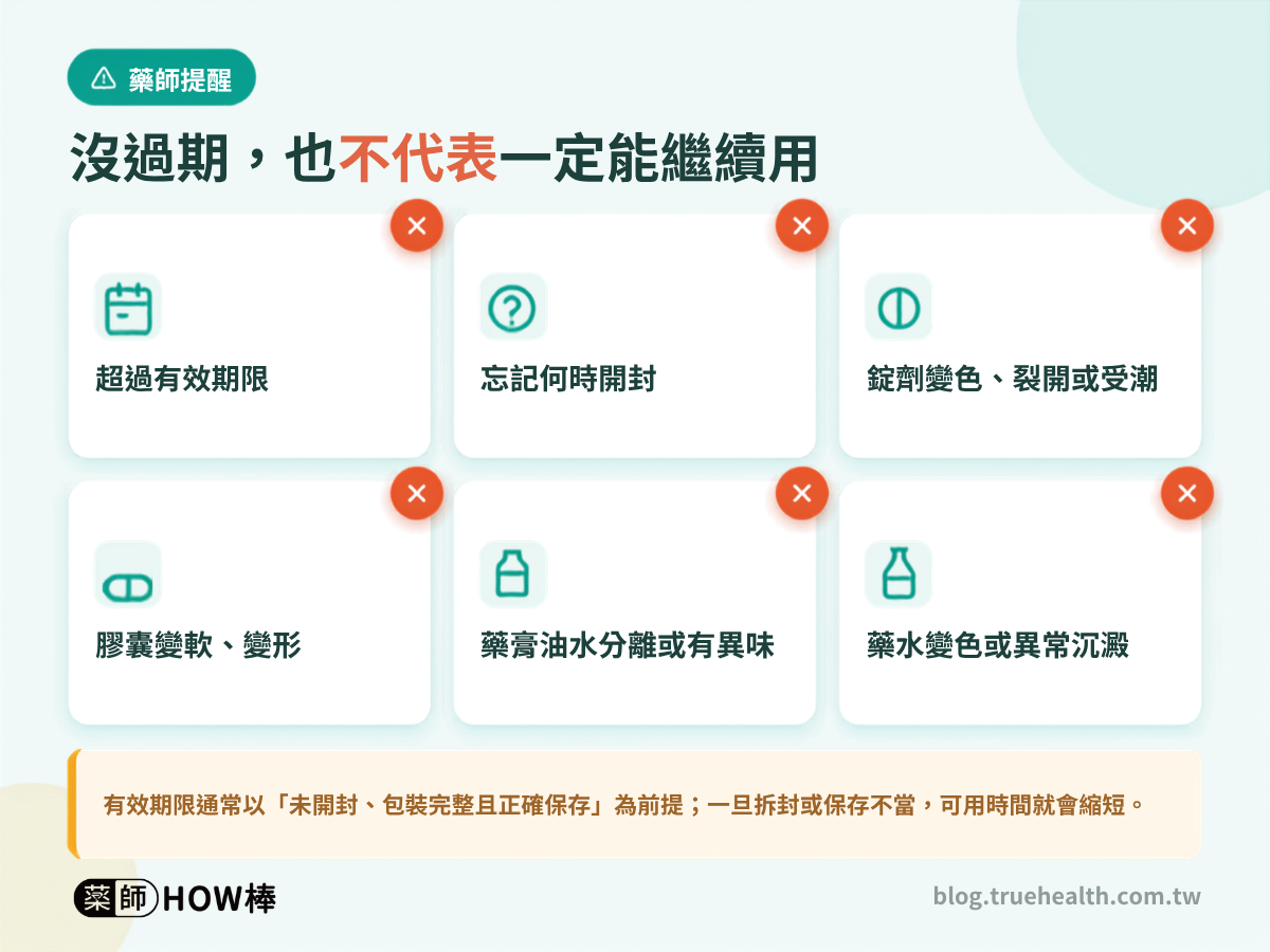 藥盒上的有效期限,不代表開封後也能放到那一天