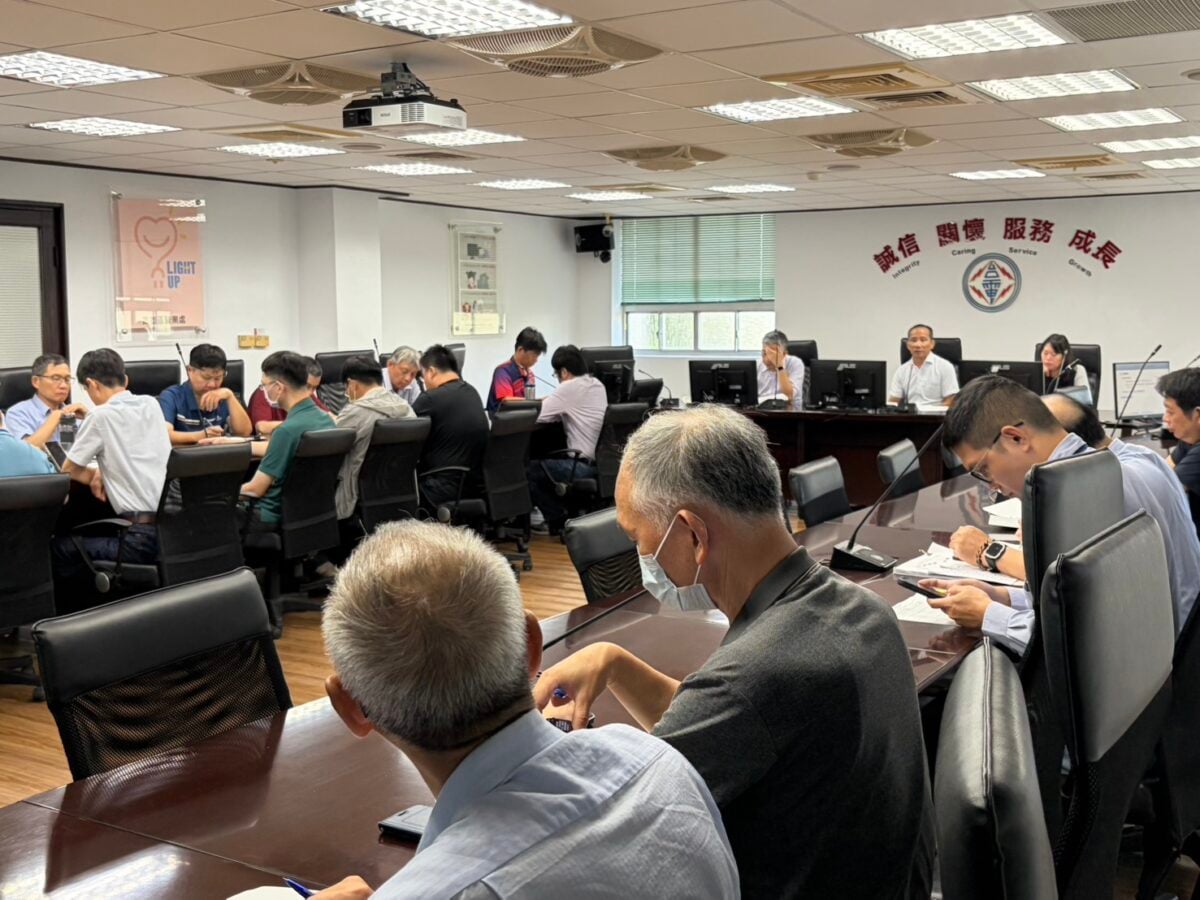 ▲台電高雄區處召開颱風整備會議