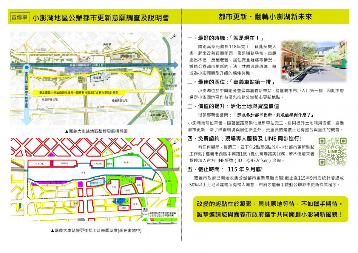 小澎湖地區公辦都市更新意見調查宣傳單／市府提供