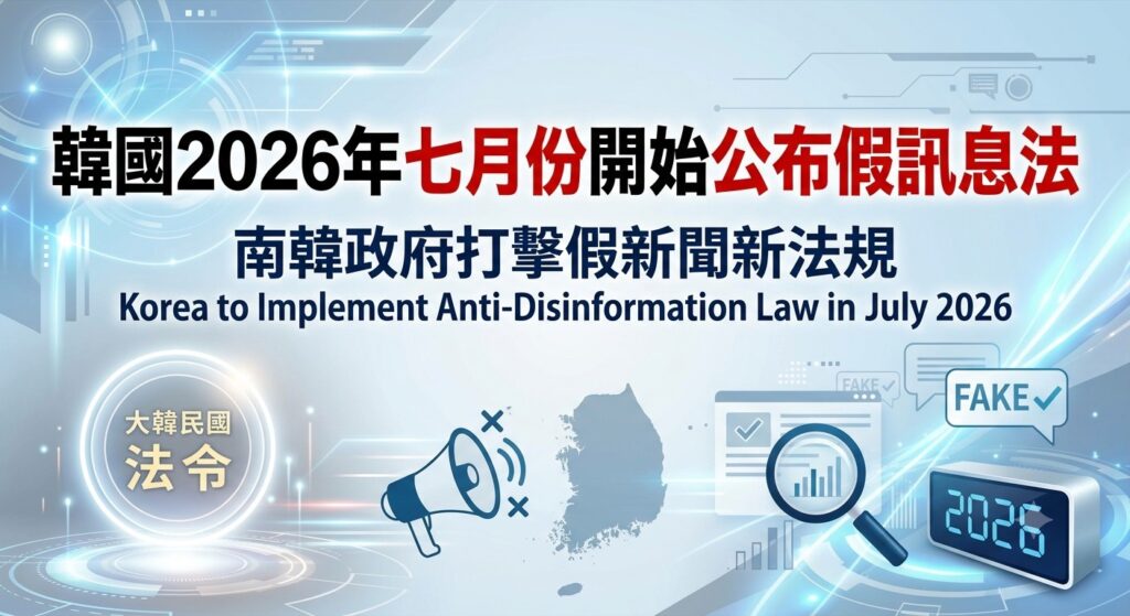 【陳曉鳴專欄】韓國2026年七月份開始公布假訊息法 45 S 2015235 0