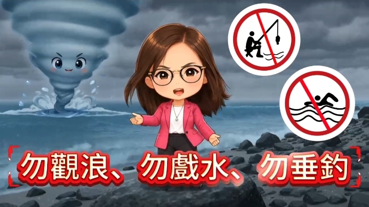 ∆海洋委員會海巡署東部分署呼籲民眾在颱風期間切勿前往岸際觀浪、拍照打卡、垂釣或從事各項水域遊憩活動。(圖/海洋委員會海巡署東部分署提供)