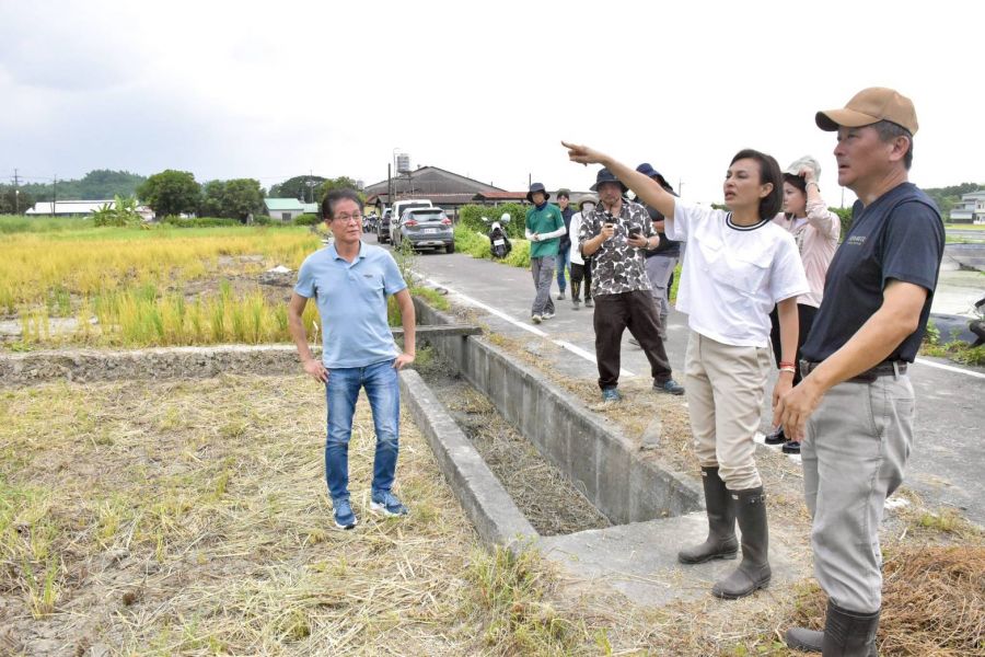 防汛超前部署!邱議瑩會同美濃農會、田野學會視察在地滯洪整備