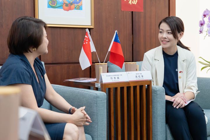 新加坡駐台代表符秀麗首訪新竹市,與市長高虹安進行交流。 圖:新竹市政府/提供