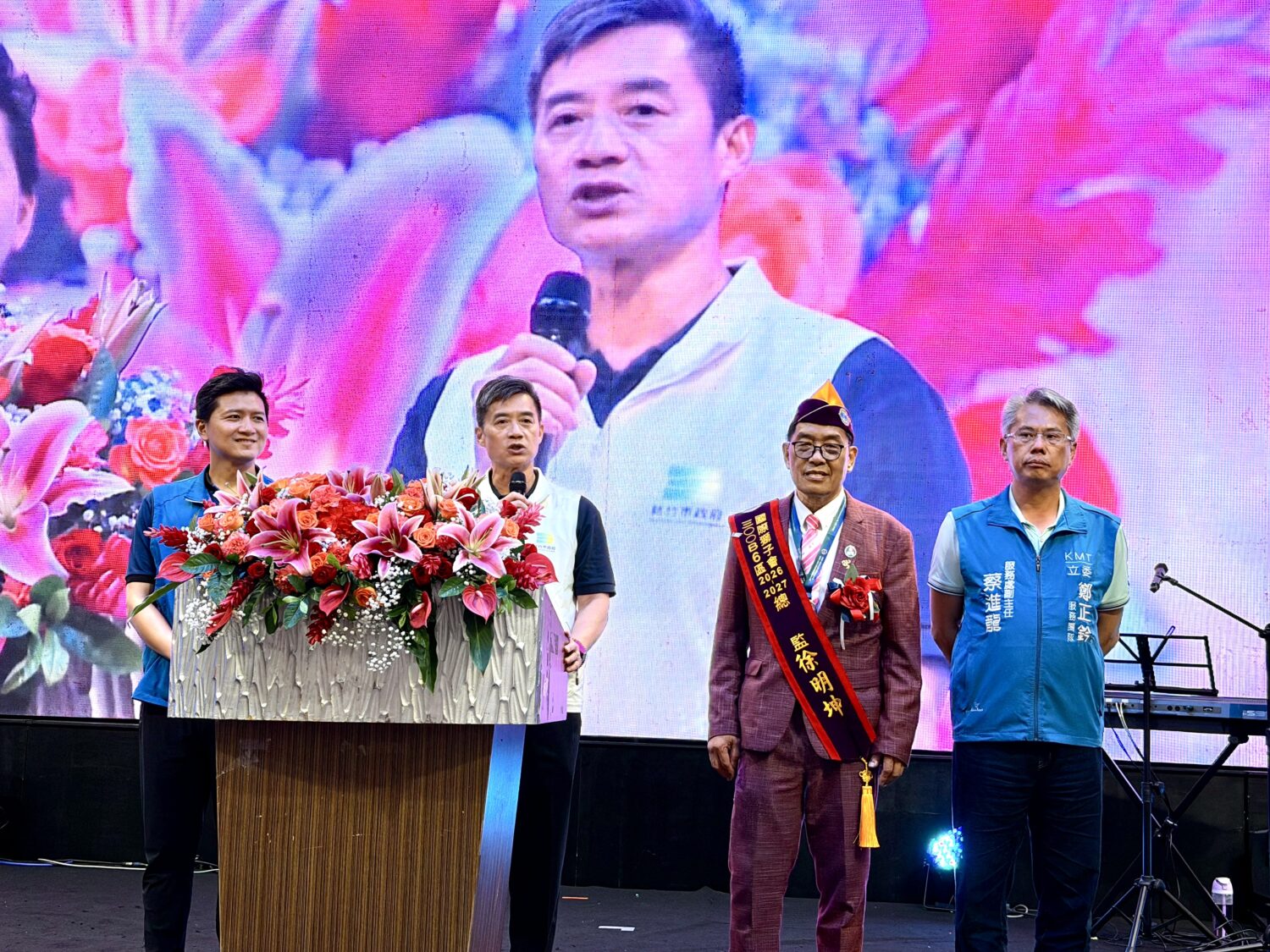 新竹市副市長林琨瀚到祝賀徐明坤總監榮任期待帶領獅子會在為社會公益奉獻。（圖/記者林照東攝）