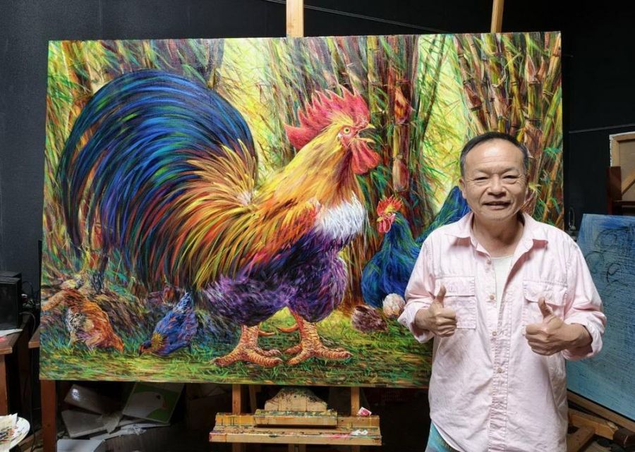 國際知名藝術家陳明順 以《易經》哲思與公雞創作享譽法國大皇宮