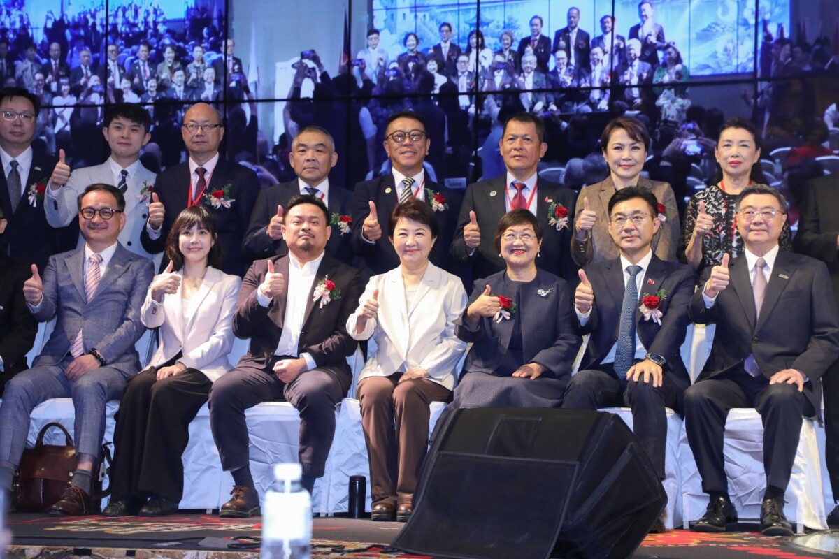 ▲亞洲台商千人齊聚台中，盧秀燕揭三大優勢力邀全球台商返鄉投資。(圖/記者顏淑娟翻攝)