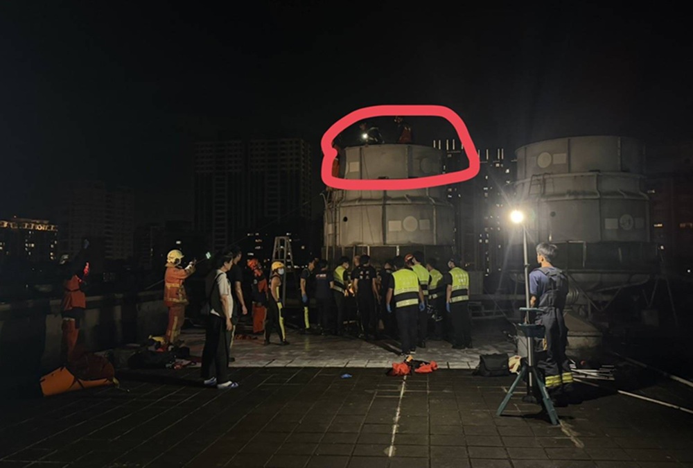 新店耕莘醫院傳工安意外 71歲男疑墜落水塔平台傷重不治 256 cnews204260715a06
