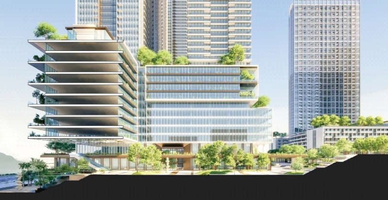 十四張TOD藍圖啟動 新店B單元打造淨零商業生活核心 44 《圖說》地面層及人工平台地景開放空間串聯示意圖。〈捷運局提供〉
