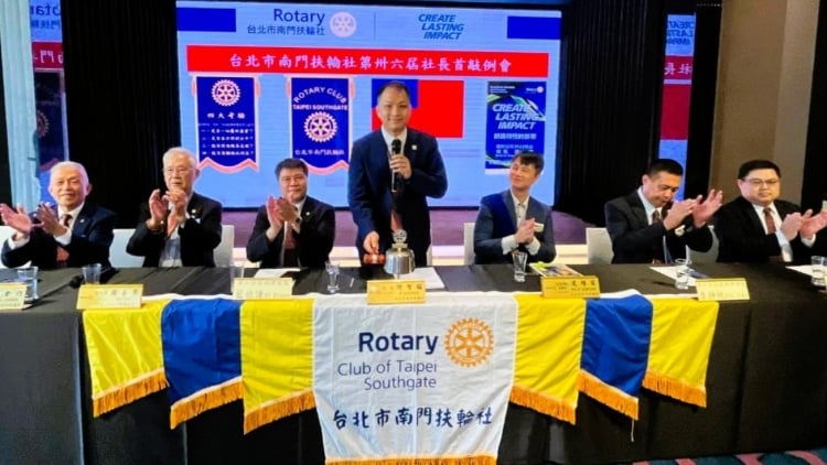 ▲台北市南門扶輪社新任社長何智銘。