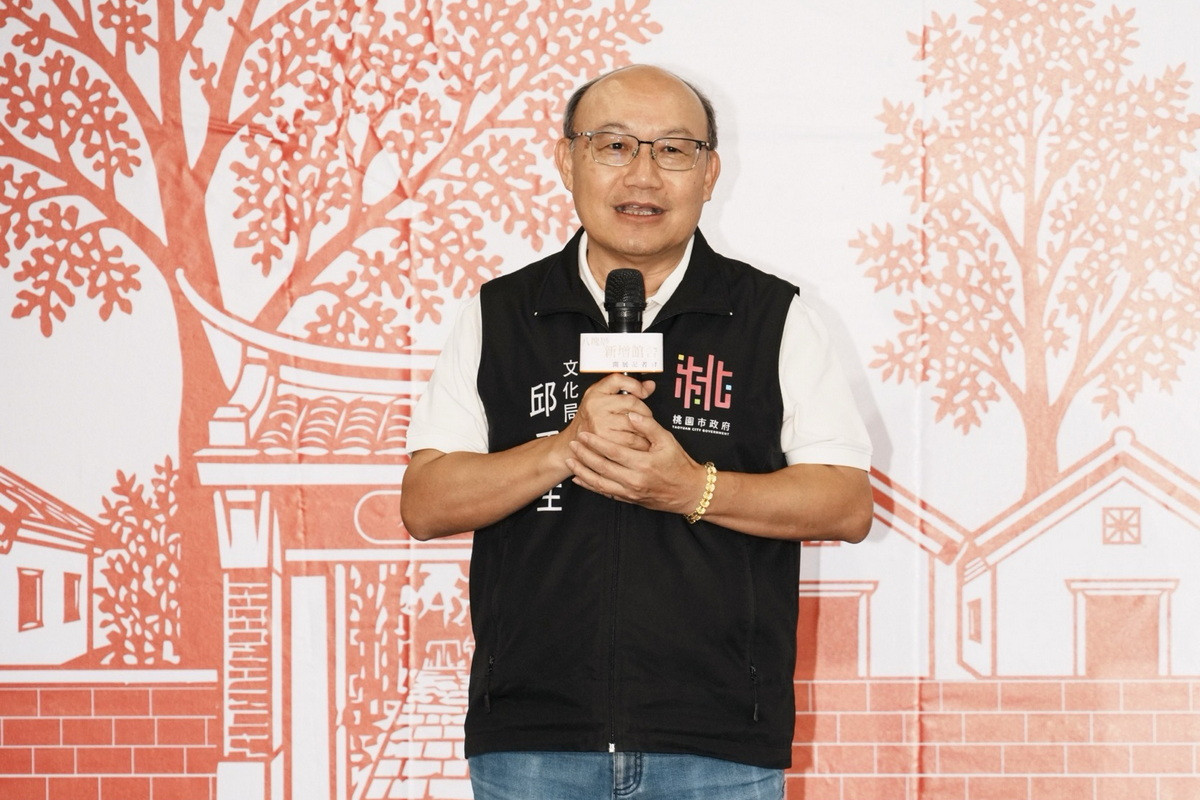 桃園市政府文化局長追正生於開幕典禮中致詞。<br /><br />