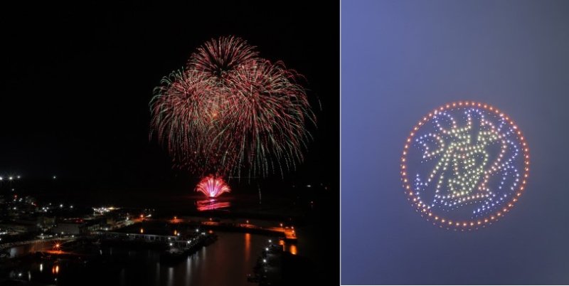 白沙丁香魚季熱鬧登場！地方限定無人機點亮北海夜空  數千遊客齊聚沙灘共賞璀璨花火