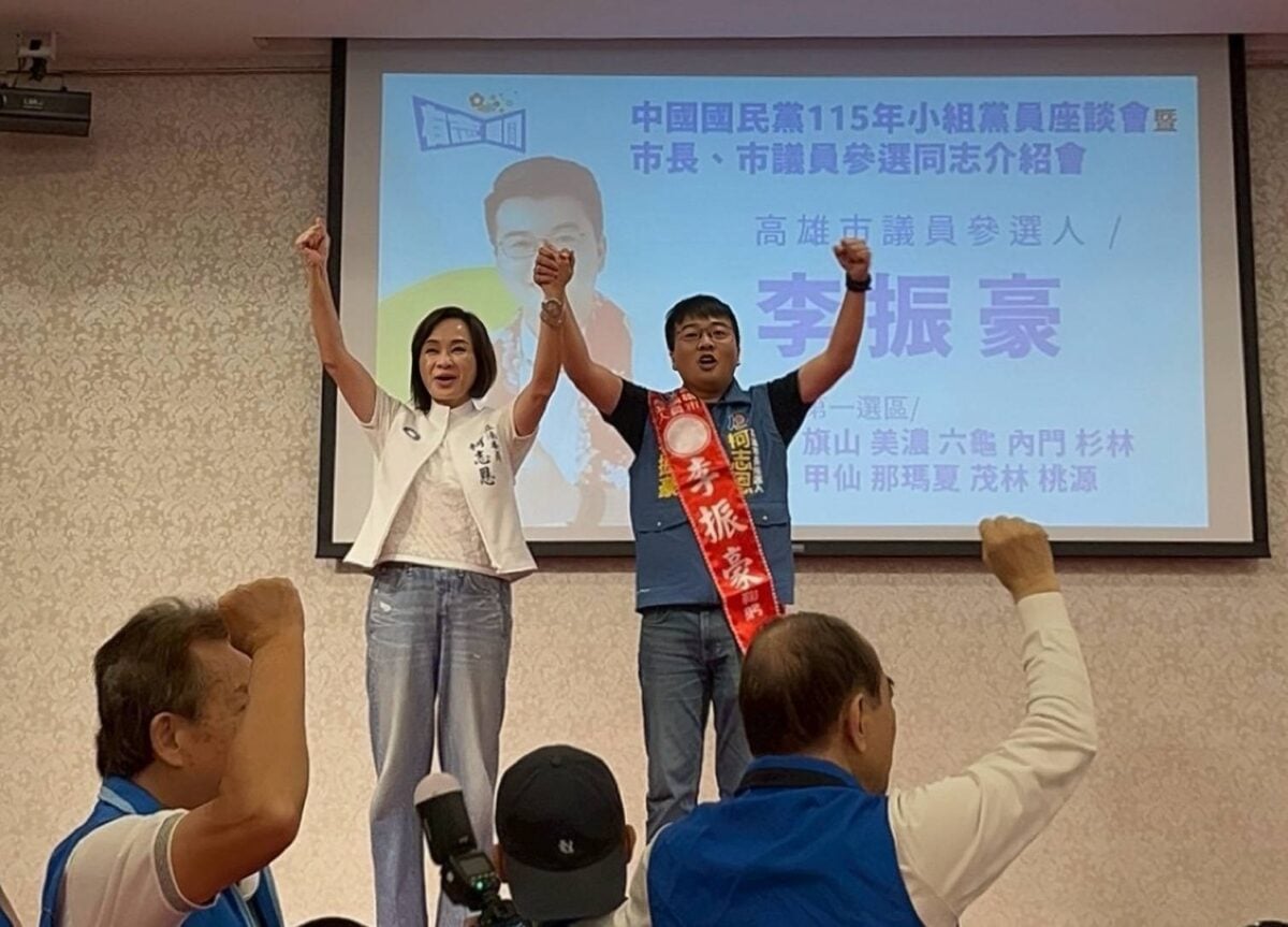 ▲柯志恩喊「給年輕人一個機會」,李振豪返鄉吹響大旗美希望號角。