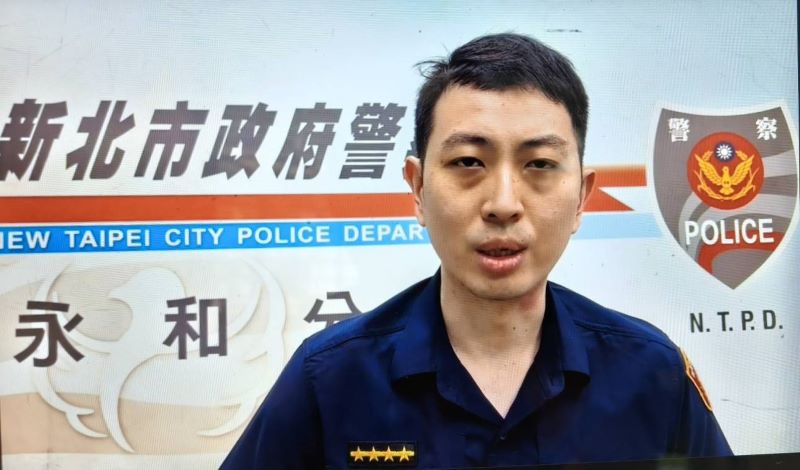 《圖說》永和所副所長楊慕德說明案由。〈永和分局提供〉