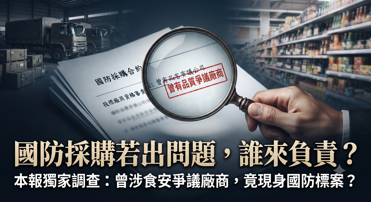食安風暴過後　國防供應鏈還能承受多少風險？