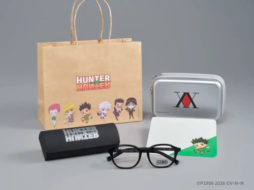 眼鏡市場攜手經典巨作《獵人 HUNTER×HUNTER》再推新系列動漫授權鏡框，配鏡就送專屬三重周邊好禮，特製限量鏡包不容錯過