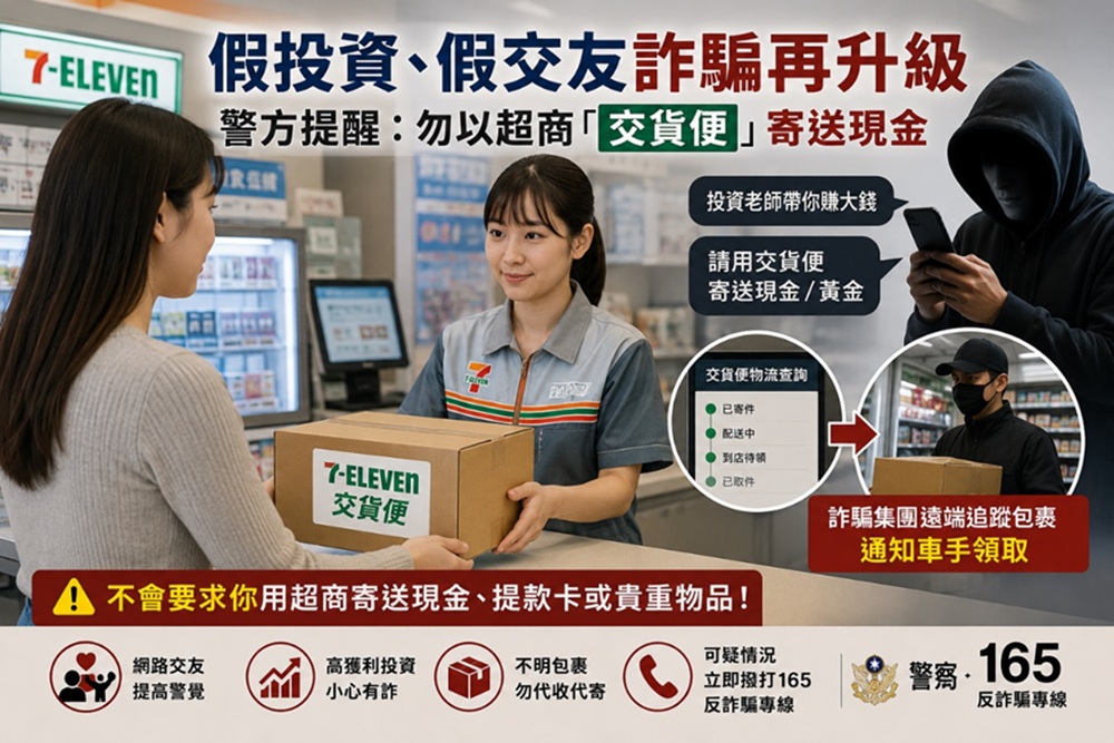 詐團取得贓款新管道 新北刑大揭交貨便詐騙新手法 208 cnews204250720a17