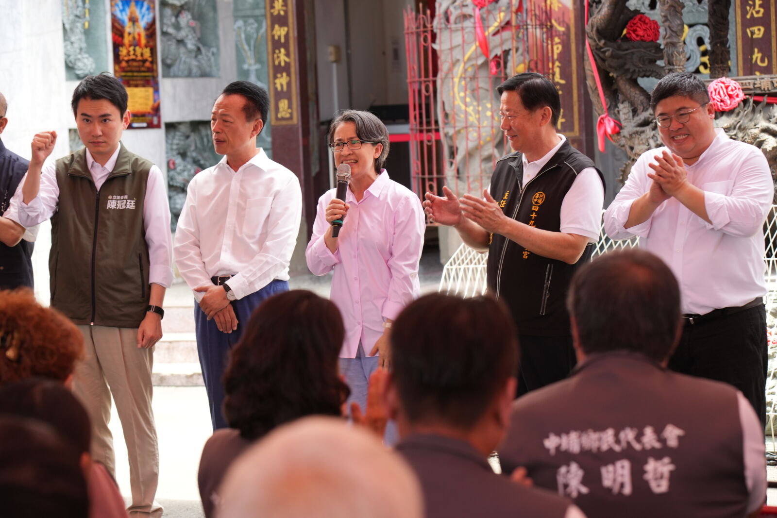蕭美琴代總統赴中埔保安宮揭匾　蔡易餘感謝為地方鄉親帶來祝福 191